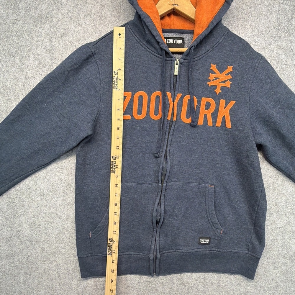 Zoo York Hoodie Mens Medium Full Zip Hooded Logo Fleece - Picture 3 of 6